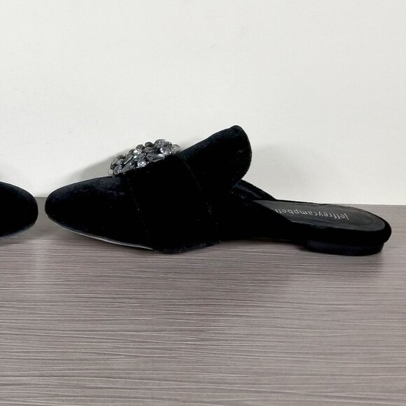 Jeffrey Campbell Ravis Slip-On Mule, Black Velvet, Womens Size 6 M - Picture 7 of 13
